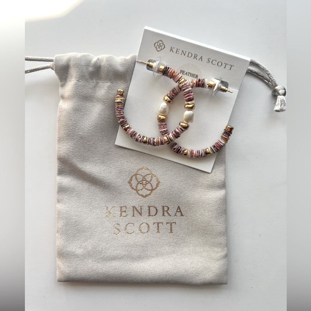 NWT Kendra Scott Gold Lila Hoop Earrings